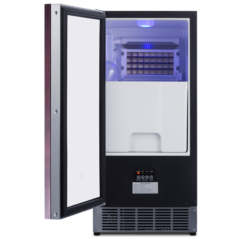 Summit 15 in. Built-In Undercounter Commercial-Use Ice Maker with 25 lb. Ice Storage, Auto-Defrost & Digital Control - Custom Panel Ready, , hires