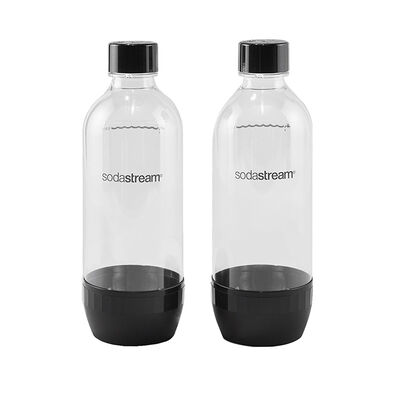 SodaStream 1 Liter Carbonating Bottles (Twinpack) - Black | 811369000361