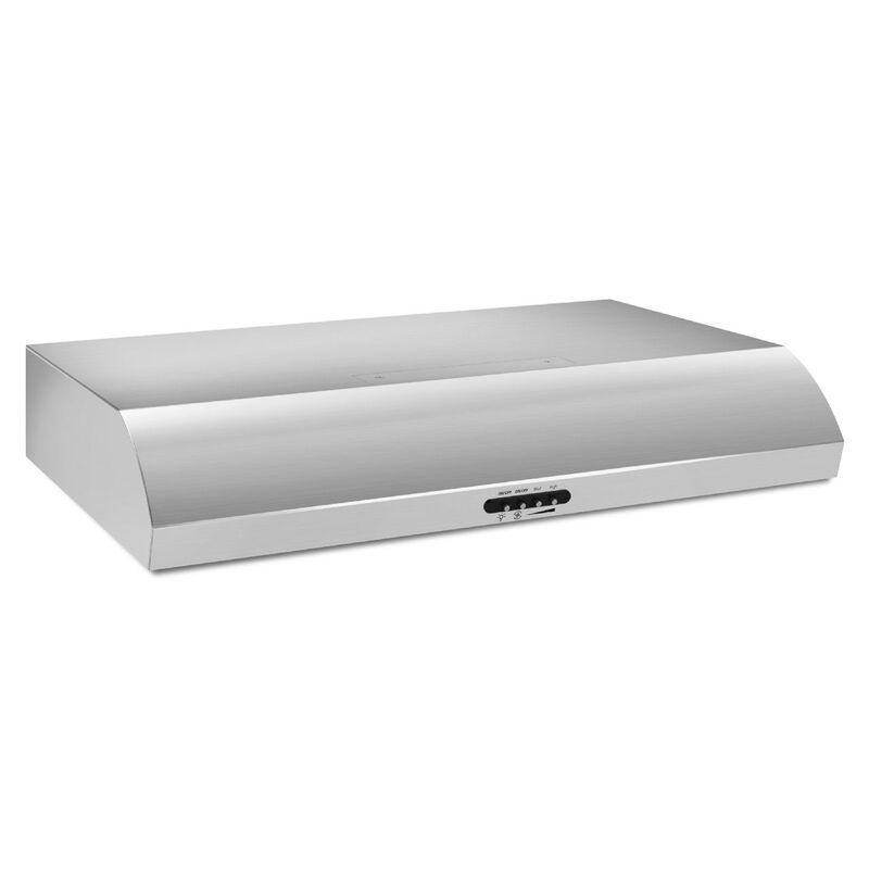 Whirlpool 30 in. Standard Style Range Hood with 3 Speed Settings, Convertible Venting & 2 Halogen Lights - Stainless Steel, , hires