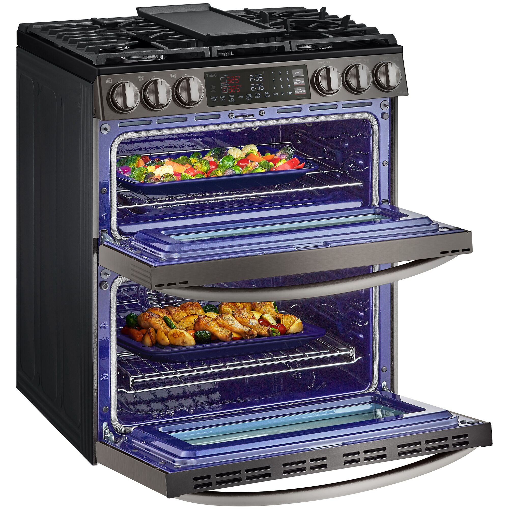 Lg gas deals range black stainless