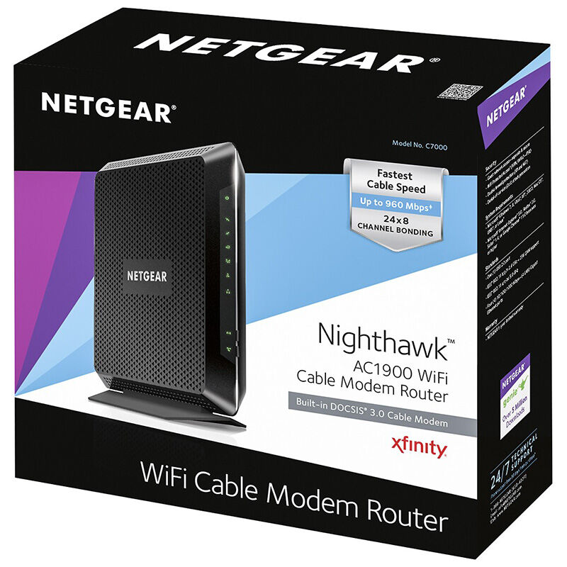 Netgear Nighthawk DOCSIS 3.0 24x8 Cable Modem Integrated AC1900 Router, , hires