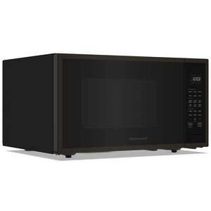 KitchenAid 25 in. 2.2 cu. ft. Countertop Microwave with 10 Power Levels & Sensor Cooking Controls - Black Stainless Steel with PrintShield Finish, Black Stainless Steel with PrintShield Finish, hires