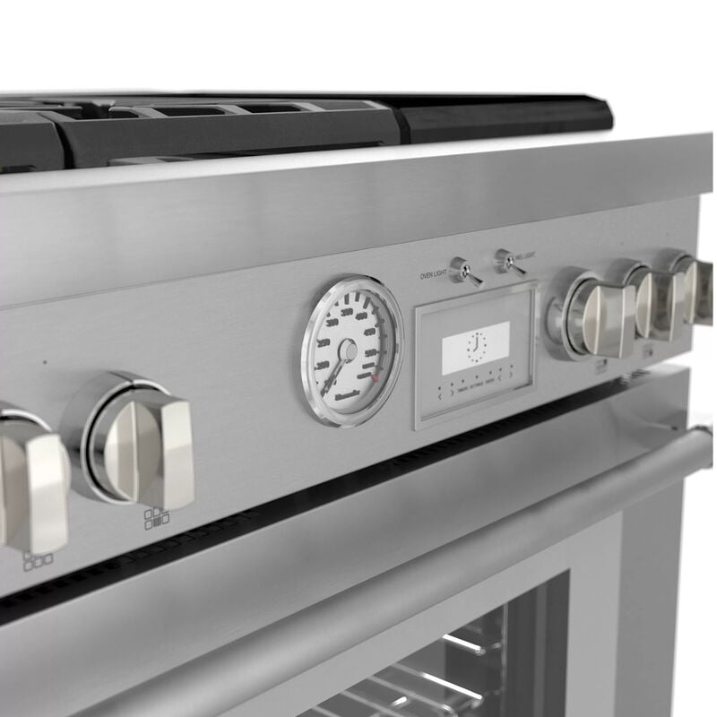 Thermador Pro Grand Professional Series 36 in. 5.7 cu. ft. Smart True European Convection Dual Fuel Range with 4 Sealed Burners - Stainless Steel, , hires