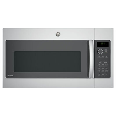 GE Profile 30" 2.1 Cu. Ft. Over-the-Range Microwave with 10 Power Levels, 400 CFM & Sensor Cooking Controls - Stainless Steel | PVM9215SKSS