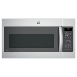 GE Profile 30" 2.1 Cu. Ft. Over-the-Range Microwave with 10 Power Levels, 400 CFM & Sensor Cooking Controls - Stainless Steel, , hires