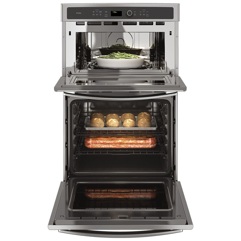 GE Profile 27" 6.0 Cu. Ft. Electric Double Wall Oven with True European Convection & Self Clean - Stainless Steel, , hires