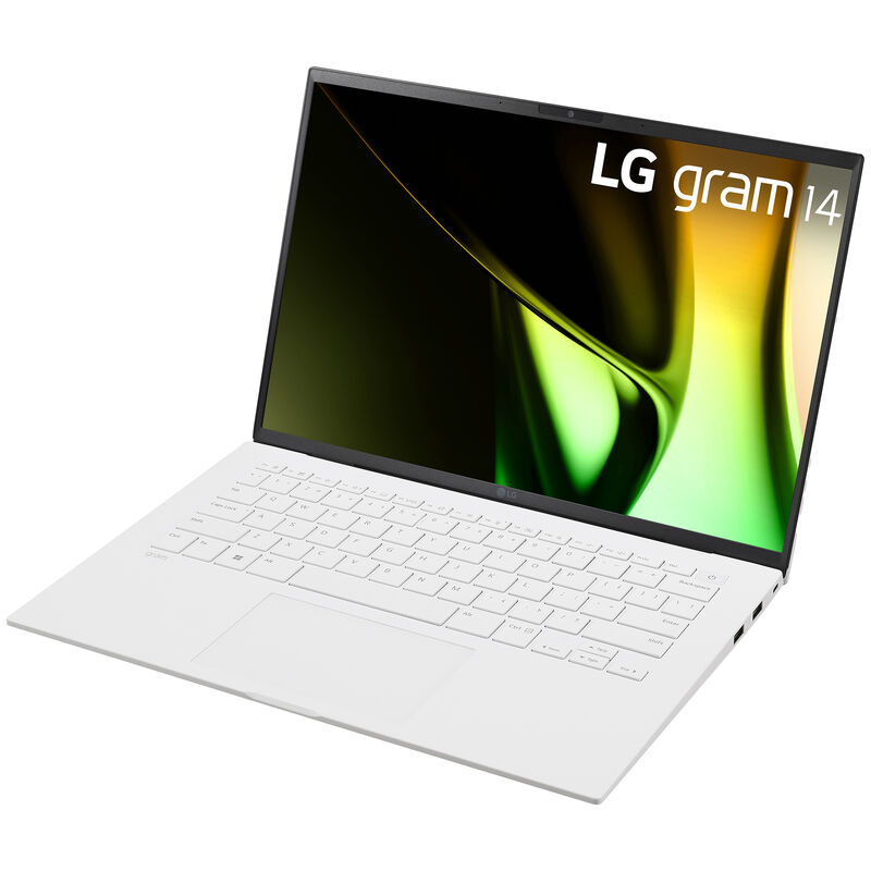 LG gram 14 in. Notebook with AI Onboard, Intel Core Ultra 5 125H, 1.2 GHz CPU, Intel Arc GPU, 8 GB RAM, 512 GB SSD, up to 29.5 Hrs. of Battery Life & Windows 11 Home - White, , hires