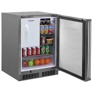 Marvel Outdoor Collection 24 in. 4.9 cu. ft. Built-In Outdoor Undercounter Refrigerator - Stainless Steel, , hires