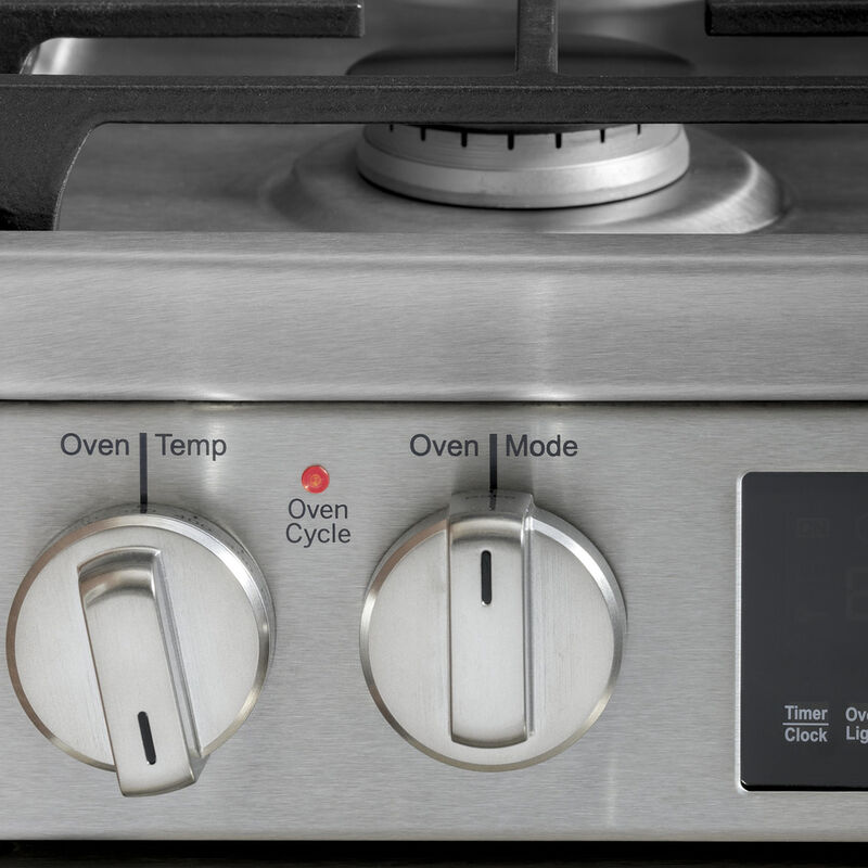 Haier 24 in. 2.9 cu. ft. Standard Convection Gas Range with 4 Sealed Burners - Stainless Steel, , hires