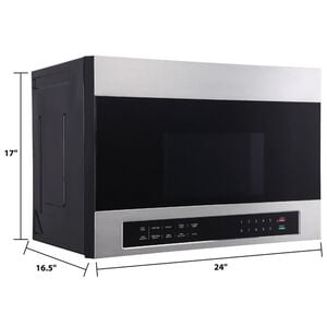 Avanti 24 in. 1.3 cu. ft. 1000W Over-the-Range Microwave with 300 CFM & Sensor Cooking - Stainless Steel, , hires