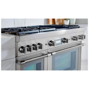 Thermador Pro Grand Professional Series 48 in. 8.2 cu. ft. Smart Standard Convection Double Oven Gas Range with 6 Sealed Burners & Griddle - Stainless Steel, , hires