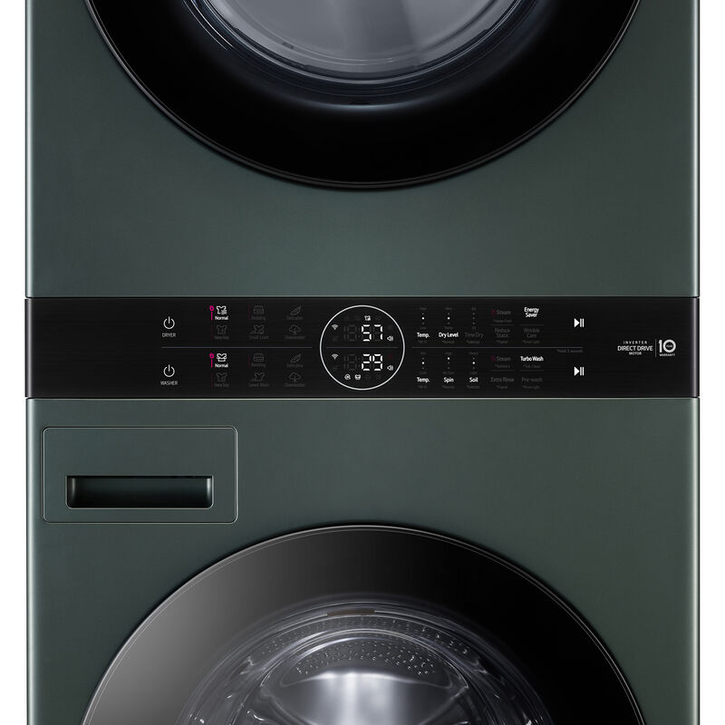 LG 27 in. WashTower with 4.5 cu. ft. Washer with 6 Wash Programs & 7.4 cu. ft. Gas Dryer with 6 Dryer Programs, Sensor Dry & Wrinkle Care - Nature Green, Nature Green, hires
