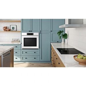 Samsung Bespoke 30 in. 5.1 cu. ft. Smart Steam Electric Single Wall Oven with Dual Convection - White Glass, , hires