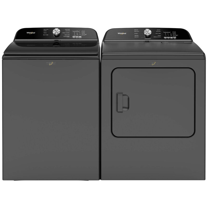 Whirlpool 29 in. 7.0 cu. ft. Electric Dryer with Wrinkle Shield Option, Steam Cycle & Sensor Dry - Volcano Black, Volcano Black, hires