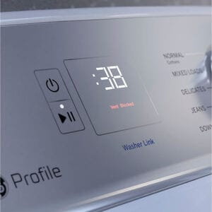 GE Profile 27 in. 7.4 cu. ft. Smart Electric Dryer with Aluminized Alloy Drum, Sanitize Cycle & Sensor Dry - White, White, hires