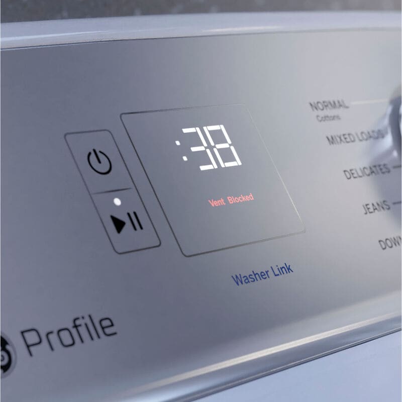 GE Profile 27 in. 7.4 cu. ft. Smart Electric Dryer with Aluminized Alloy Drum, Sanitize Cycle & Sensor Dry - White, White, hires