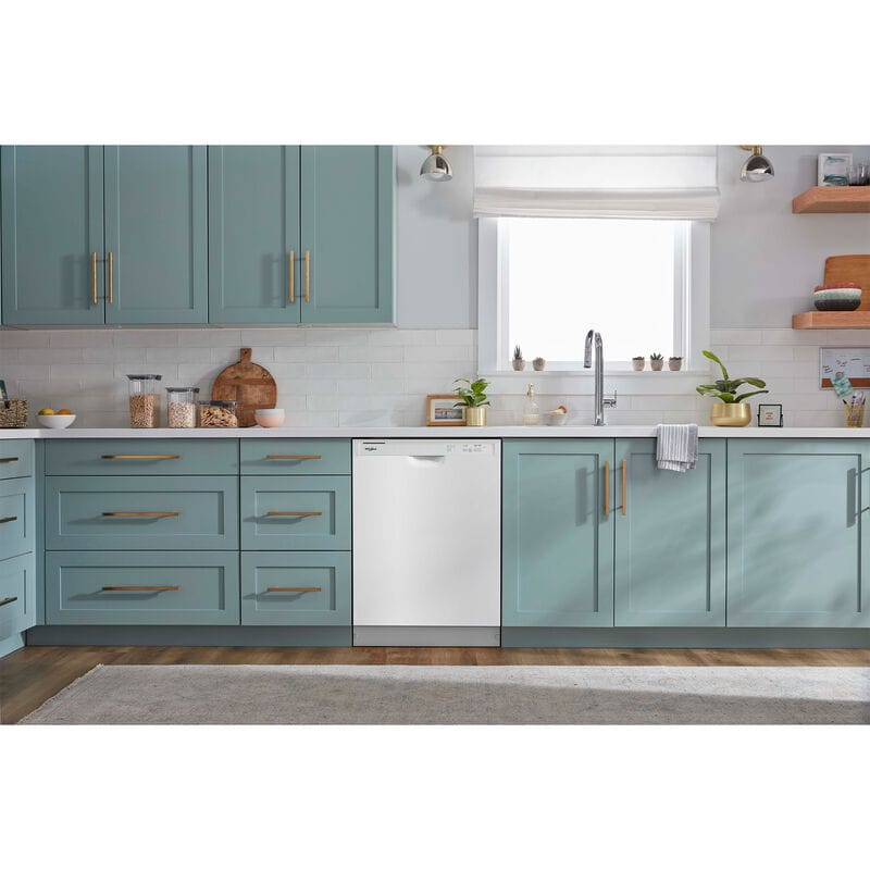 Whirlpool 24 in. Front Control Dishwasher with 59 dBa Sound Level & Pocket - White, White, hires