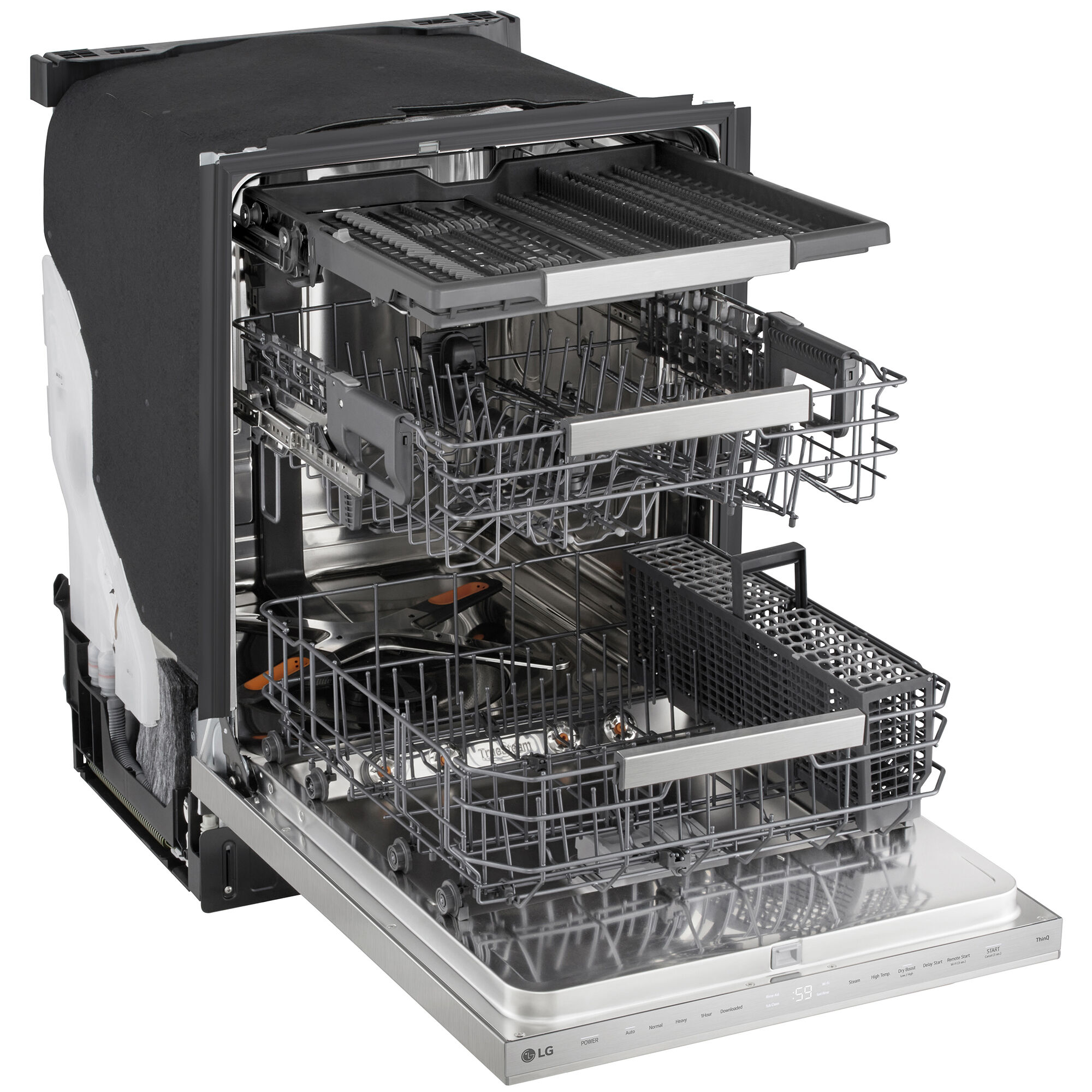 LG 24 in. Top Control Flush-Mount Smart Dishwasher with 44 dBA