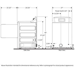 GE 27 in. 6.2 cu. ft. Electric Dryer with Aluminized Alloy Drum - White, , hires