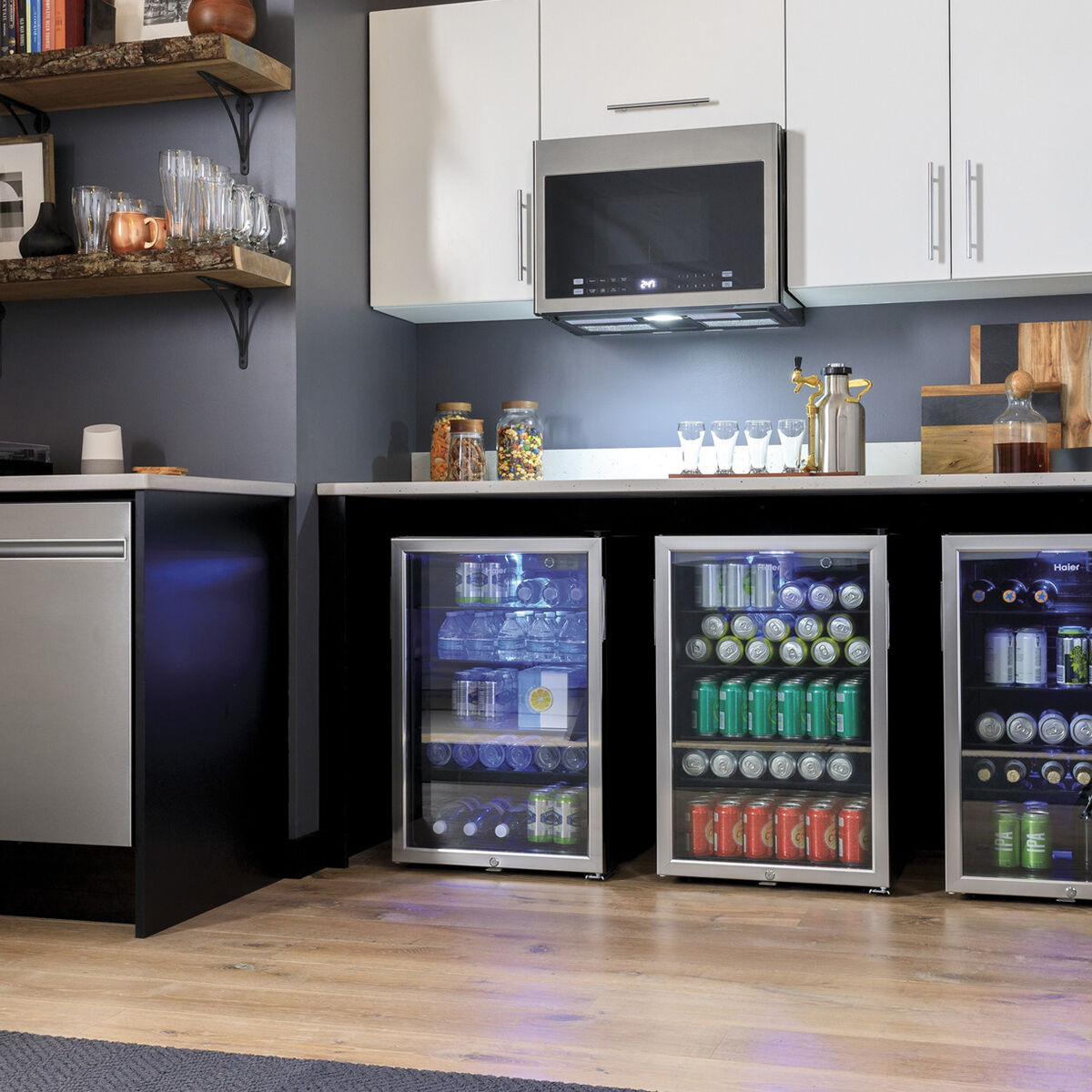 Haier 21 in. 4.3 cu. ft. Compact Beverage Center with Removable
