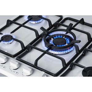 Summit 27 in. 5-Burner Natural Gas Cooktop - White, , hires