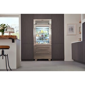 Sub-Zero 36 in. 22.7 cu. ft. Built-In Counter Depth Bottom Freezer Refrigerator with Ice Maker - Stainless Steel, , hires