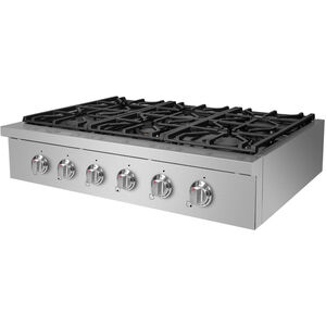 NXR Pro-Style Series 36 in. Natural Gas Cooktop with 6 Sealed Burners - Stainless Steel, , hires