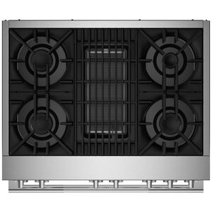 JennAir Rise Series 36 in. 5.1 cu. ft. Smart True European Convection Dual Fuel Range with 4 Sealed Burners & Grill - Stainless Steel, , hires