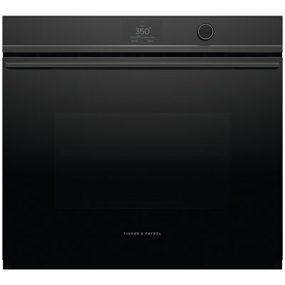 Fisher & Paykel Series 9 30 in. 4.1 cu. ft. Electric Smart Wall Oven With Self Clean - Black | OB30SDPTDB1