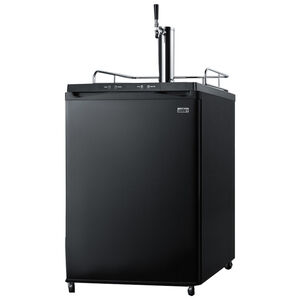 Summit 24 in. 5.6 cu. ft. Beer Dispenser with 1 Tap, Digital Controls & Digital Thermostat - Black, , hires