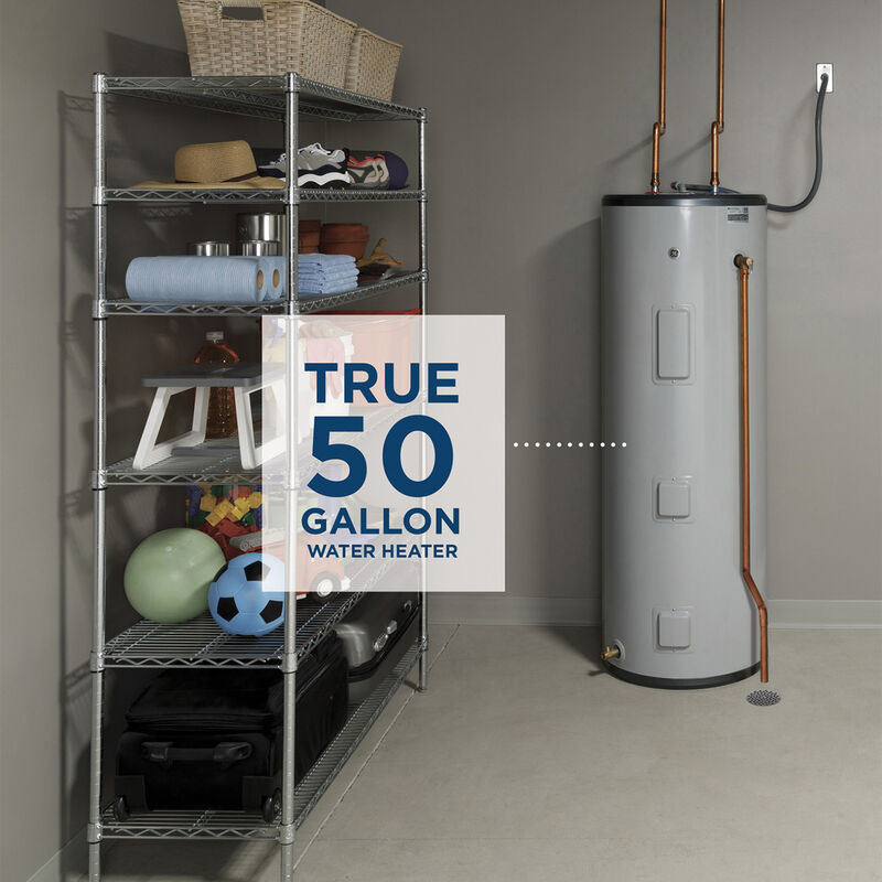 GE Electric 50 Gallon Tall Water Heater with 10-Year Parts Warranty, , hires