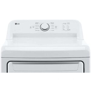 LG 27 in. 7.3 cu. ft. Electric Dryer with FlowSense Duct Clogging Indicator, LoDecibel Quiet Operation & Sensor Dry - White, White, hires