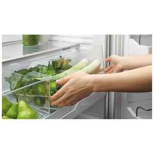 Fisher & Paykel Series 5 25 in. 13.5 cu. ft. Left-Hinged Smart Counter Depth Bottom Freezer Refrigerator - Stainless Steel, , hires