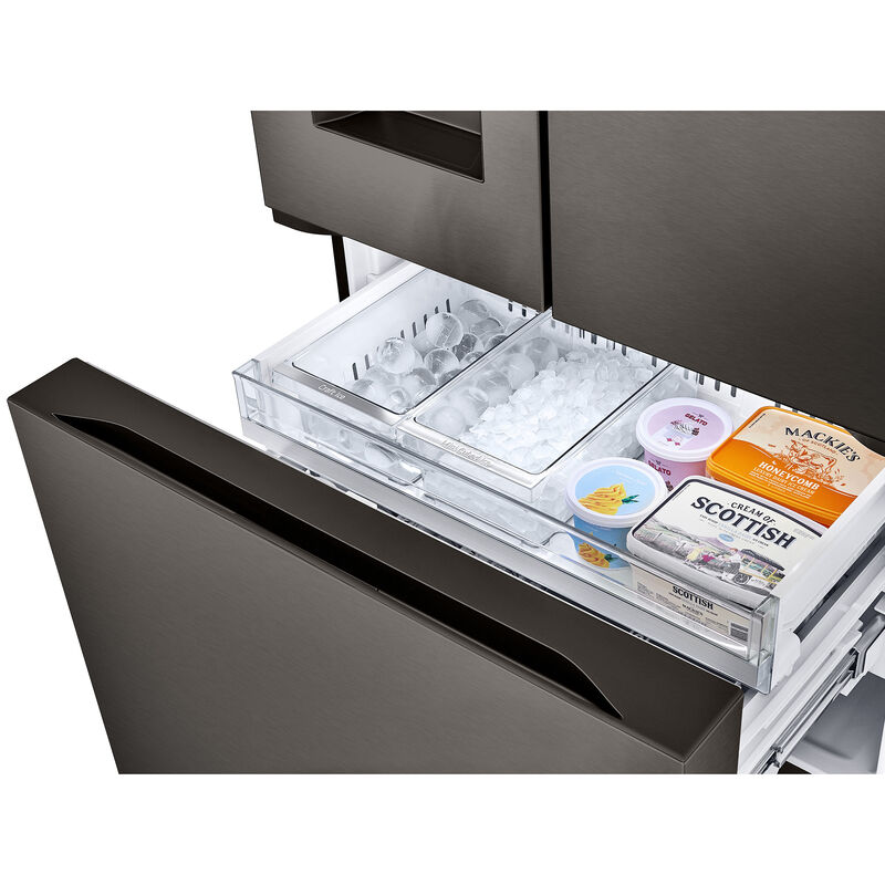 LG 36 in. 25.5 cu. ft. Smart Counter Depth French Door Refrigerator with Ice & Water Dispenser - PrintProof Black Stainless Steel, PrintProof Black Stainless Steel, hires