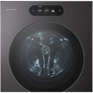LG 29 in. 5.8 cu. ft. Smart Stackable Front Load Washer with Built-In Intelligence, TurboWash 360, EZ Dispense, Sanitize & Steam Cycle - Brushed Black Steel, , hires