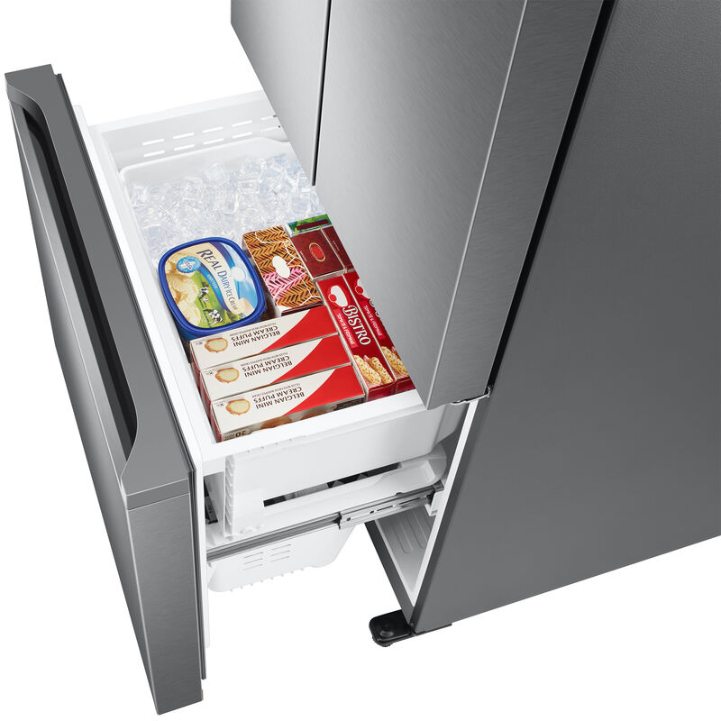 Samsung 33 in. 17.5 cu. ft. Smart Counter Depth French Door Refrigerator - Fingerprint Resistant Stainless, Fingerprint Resistant Stainless, hires