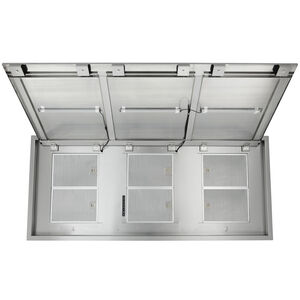 Best HBC1 SERIES 63 in. Ducted Ceiling Style Range Hood with 4 Fan Speeds & 3 LED Lights - Stainless Steel, , hires