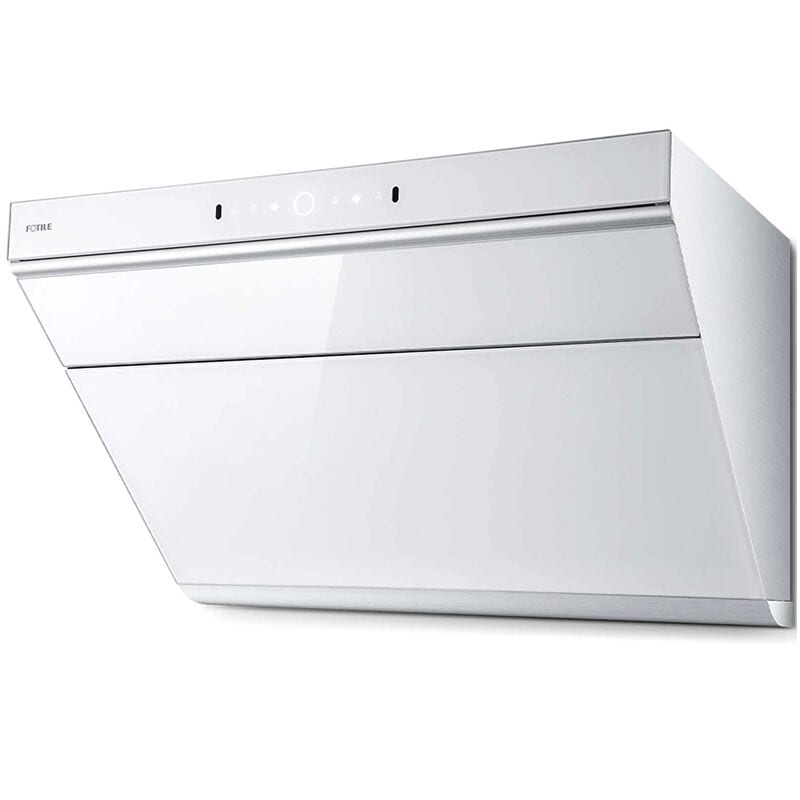 Fotile Slant Vent Series 30 in. Ducted Standard Style Range Hood with 1000 CFM, 4 Fan Speeds & 2 LED Lights - White Glass, , hires