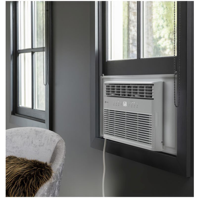 GE Profile 8,000 BTU 115V Smart Window Air Conditioner with Inverter, 3 Fan Speeds, Sleep Mode & Remote Control - White, , hires