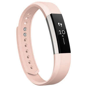 Fitbit Alta Leather Accessory Band (Small)- Pink, , hires