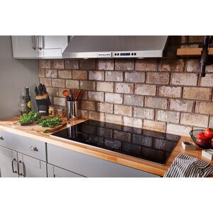 KitchenAid 36 in. 5-Burner Electric Cooktop with Simmer Burner & Power Burner - Stainless Steel, , hires