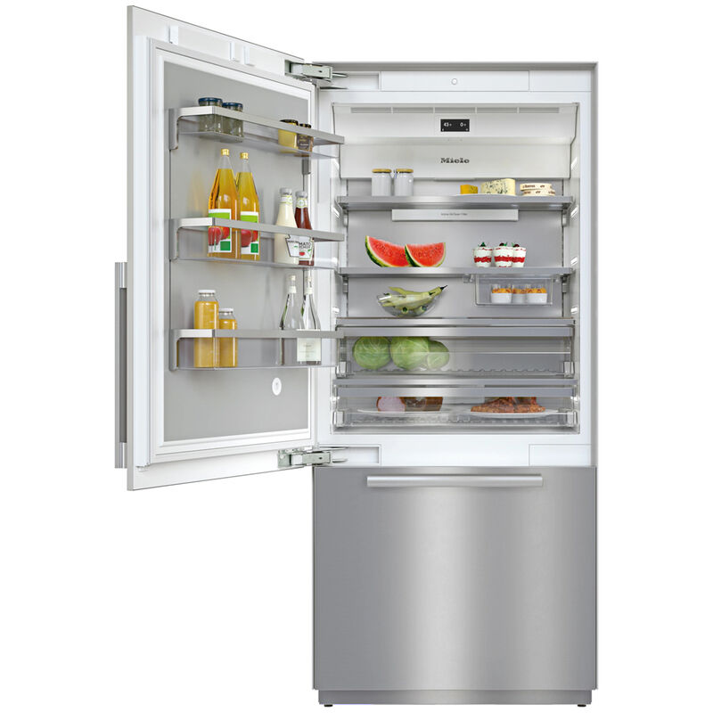 Miele 36 in. Built-In 19.6 cu. ft. Smart Bottom Freezer Refrigerator - Stainless Steel, , hires
