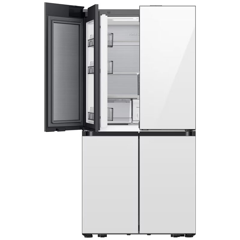 Samsung Bespoke 36 in. 22.8 cu. ft. Smart Counter Depth 4-Door French Door Refrigerator with Internal Water Autofill Pitcher - White Glass, White Glass, hires