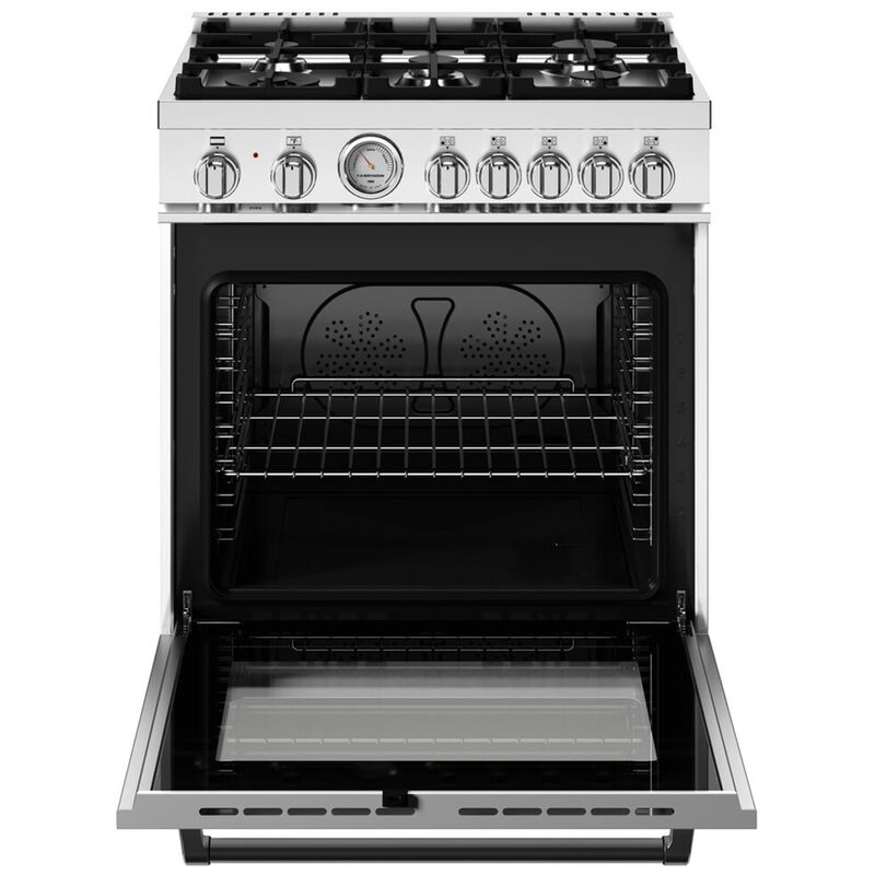 Bertazzoni Master Series 30 in. 4.7 cu. ft. Convection Oven Freestanding Natural Gas Dual Fuel Range with 5 Sealed Burners - Matte White, , hires