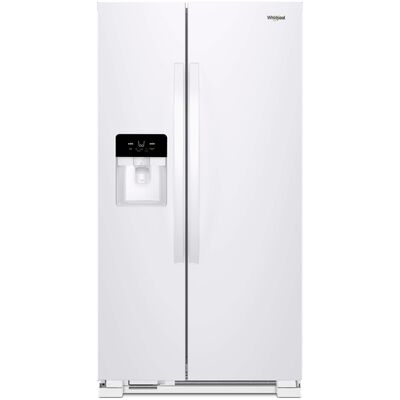 Whirlpool 33 in. 21.4 cu. ft. Side by Side Refrigerator with Ice & Water Dispenser - White | WRS321SDHW