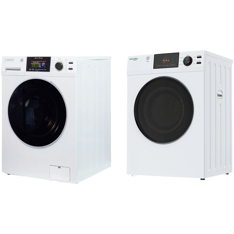 Equator Advanced 24 in. 2.47 cu. ft. Electric Front Load Laundry Center with Sensor Dry, Pet & Sanitize Cycle - White, , hires