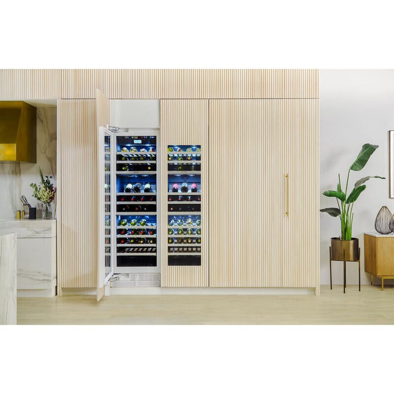 Thermador Freedom Collection 24 in. Built-in Smart Wine Cooler with Wood Racks, Multi-Temperature Zones & 92 Bottle Capacity - Custom Panel Ready, , hires