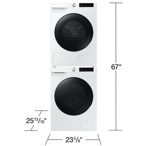 Samsung 24 in. 4.0 cu. ft. Smart Stackable Ventless Electric Dryer with Heat Pump & Sensor Dry - White, , hires