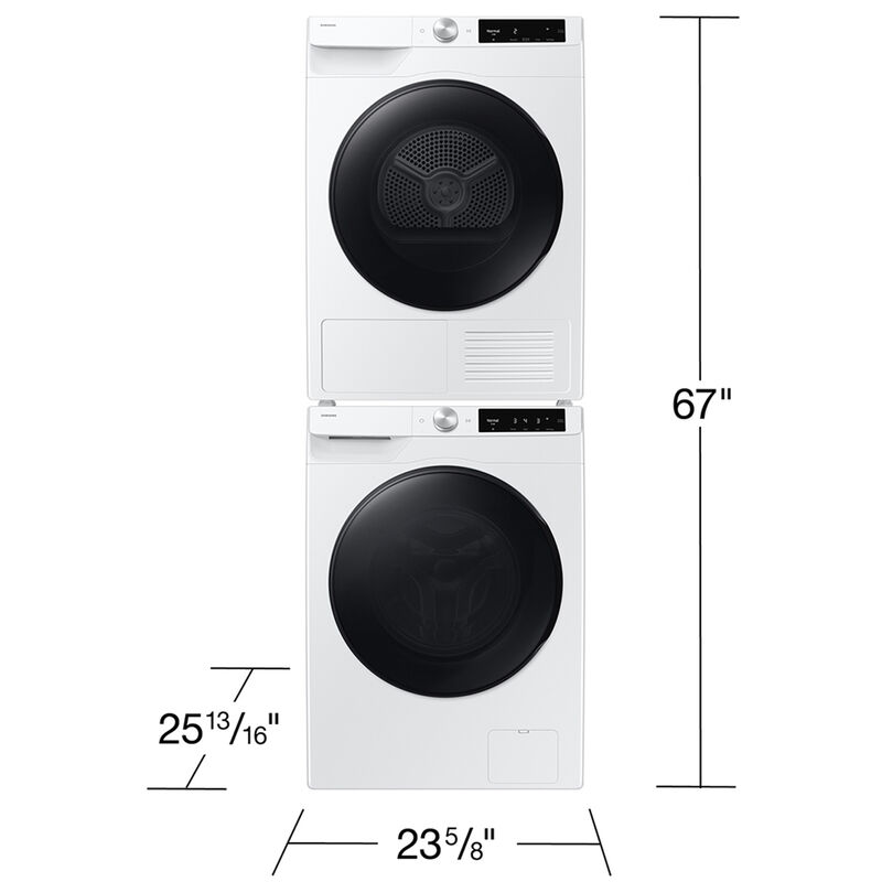Samsung 24 in. 4.0 cu. ft. Smart Stackable Ventless Electric Dryer with Heat Pump & Sensor Dry - White, , hires