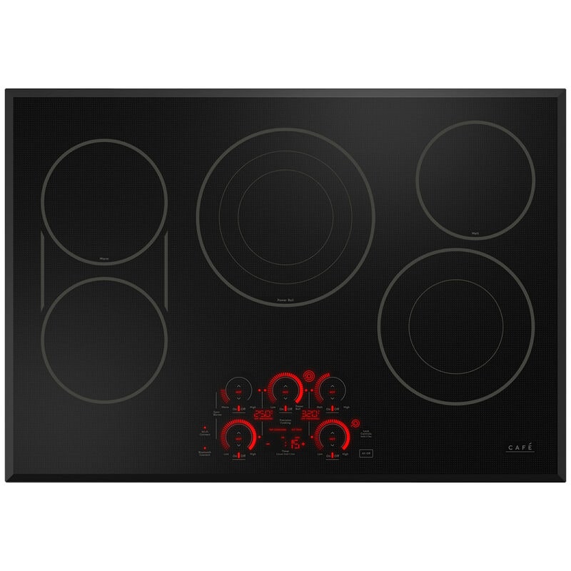 Cafe 30 in. 5-Burner Smart Electric Cooktop with Simmer Burner & Power Burner - Black, , hires
